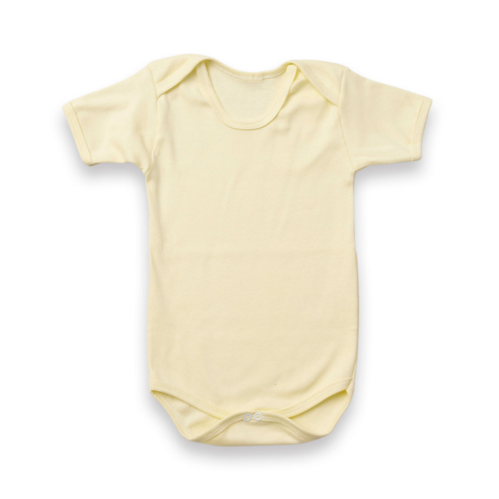 Body Bebê Manga Curta RN/P/M/G Suedine 100% Algodão