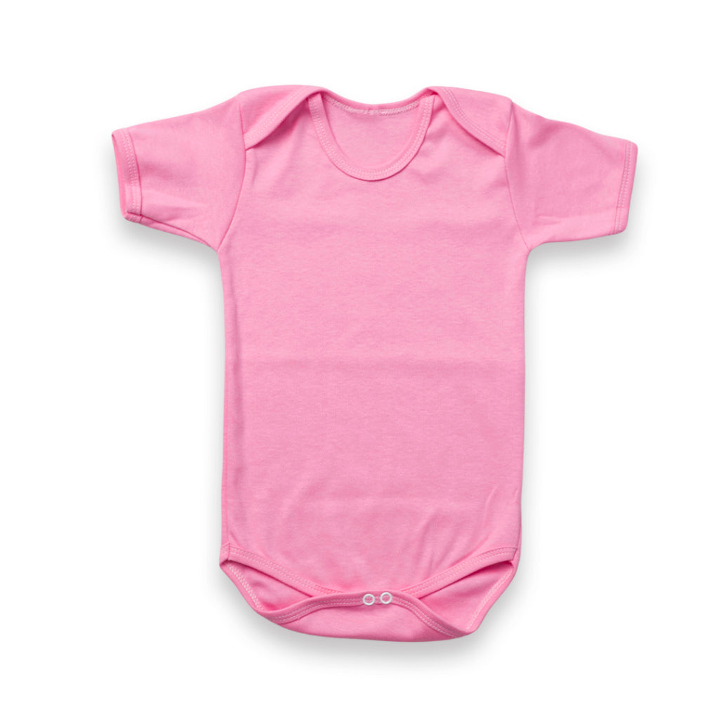 Body Bebê Manga Curta RN/P/M/G Suedine 100% Algodão