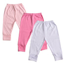 KIT 3 Peças Calça/Mijão RN/P/M/G Culote Suedine Pé Reversível 100% Algodão