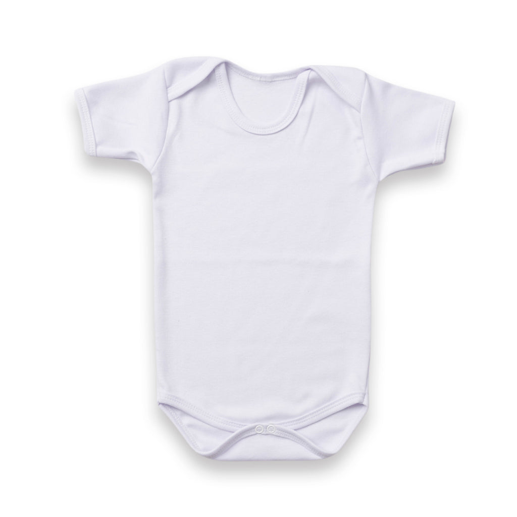 Body Bebê Manga Curta RN/P/M/G Suedine 100% Algodão