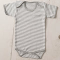 Body Bebê Manga Curta RN/P/M/G Listrado Suedine 100% Algodão