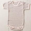 Body Bebê Manga Curta RN/P/M/G Listrado Suedine 100% Algodão