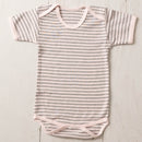 Body Bebê Manga Curta RN/P/M/G Listrado Suedine 100% Algodão