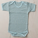 Body Bebê Manga Curta RN/P/M/G Listrado Suedine 100% Algodão
