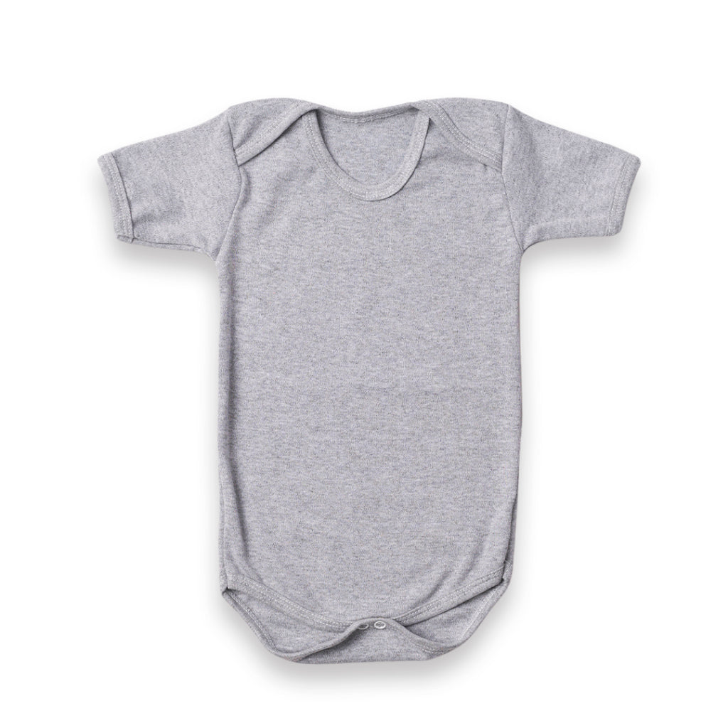 Body Bebê Manga Curta RN/P/M/G Suedine 100% Algodão