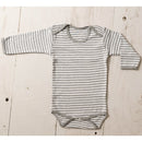 Body Bebê Manga Longa RN/P/M/G Listrado Suedine 100% Algodão